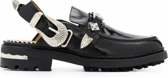 Toga Pulla Slingback loafers Zwart