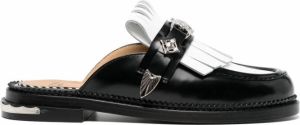 Toga Pulla Slippers met logoplakkaat Zwart