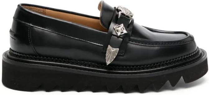 Toga Pulla Loafers verfraaid met studs Zwart