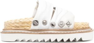 Toga Pulla Sandalen verfraaid met studs Wit