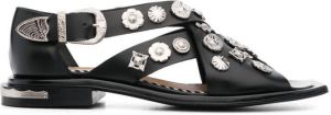Toga Pulla Sandalen verfraaid met studs Zwart