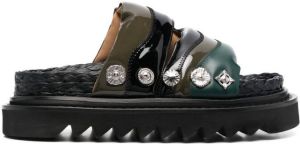 Toga Pulla Sandalen verfraaid met studs Groen