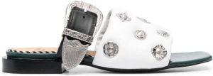 Toga Pulla Sandalen verfraaid met studs Wit