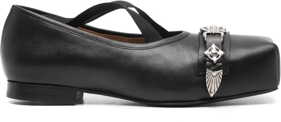 Toga Pulla Ballerina's met metallic detail Zwart