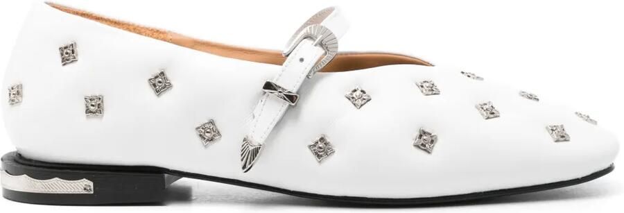 Toga Pulla Ballerina's met studs Wit
