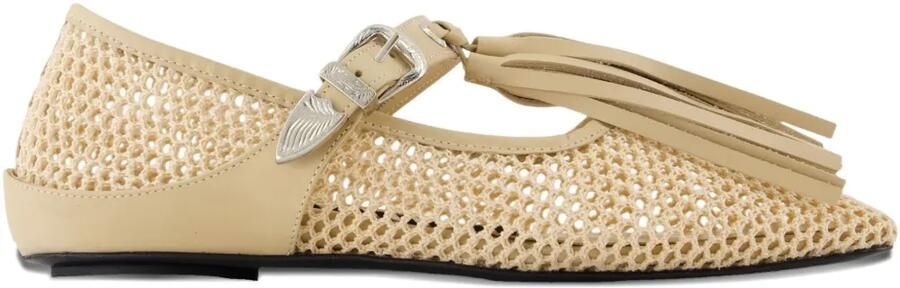 Toga Pulla Ballerina's verfraaid met kwastjes Beige