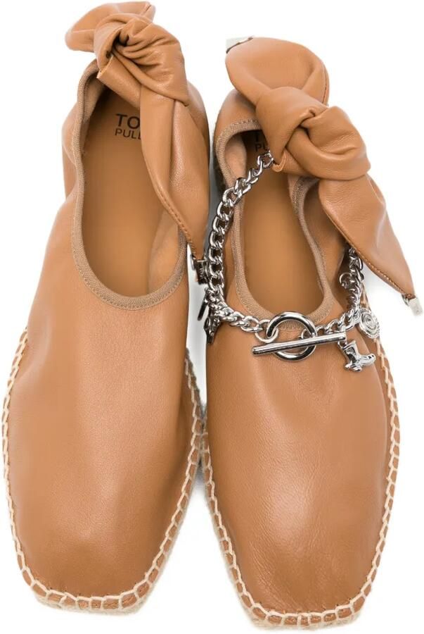 Toga Pulla Geknoopte espadrilles met schakelketting Bruin - Foto 2