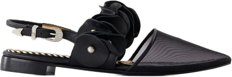 Toga Pulla Leren ballerina's Zwart