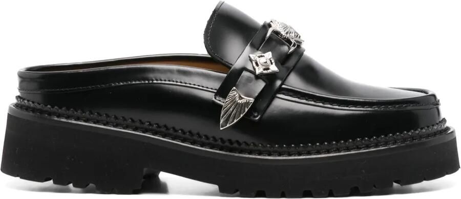 Toga Pulla Leren loafers Zwart