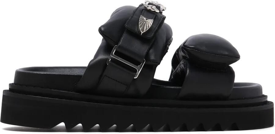 Toga Pulla Leren sandalen Zwart