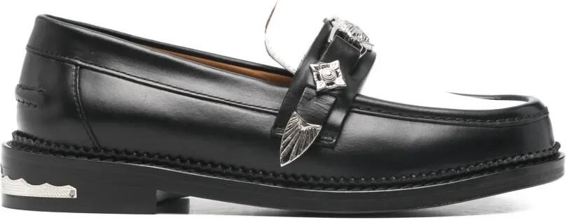 Toga Pulla Loafers met colourblocking en hardware Zwart