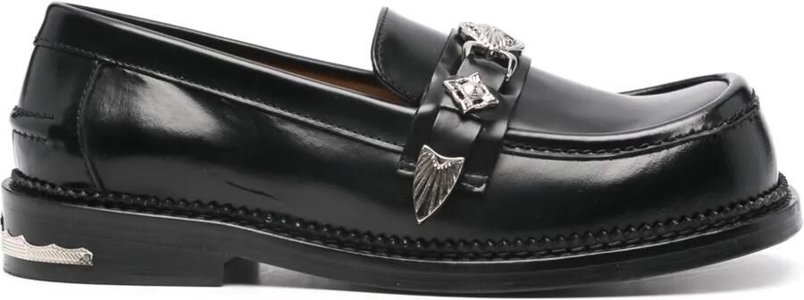 Toga Pulla Loafers met metallic detail Zwart