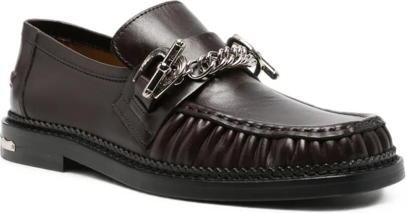 Toga Pulla Loafers verfraaid met ketting en ruches Bruin - Foto 2
