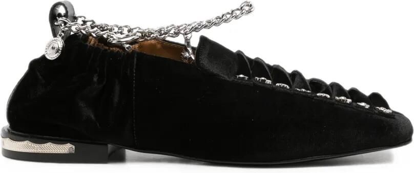 Toga Pulla Loafers verfraaid met ketting Zwart