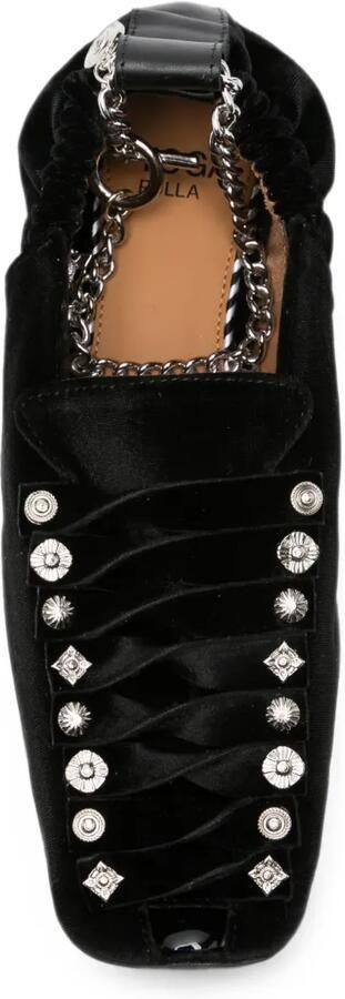 Toga Pulla Loafers verfraaid met ketting Zwart - Foto 3