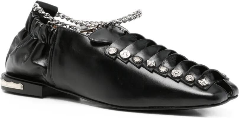 Toga Pulla Loafers verfraaid met studs en schakelketting Zwart - Foto 3