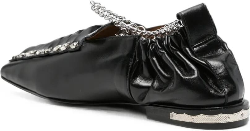 Toga Pulla Loafers verfraaid met studs en schakelketting Zwart - Foto 2