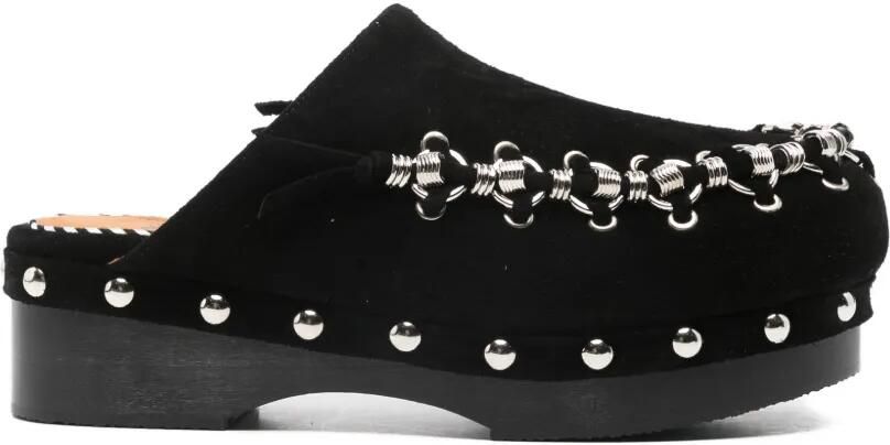 Toga Pulla Muiltjes met kettingdetail en studs Zwart