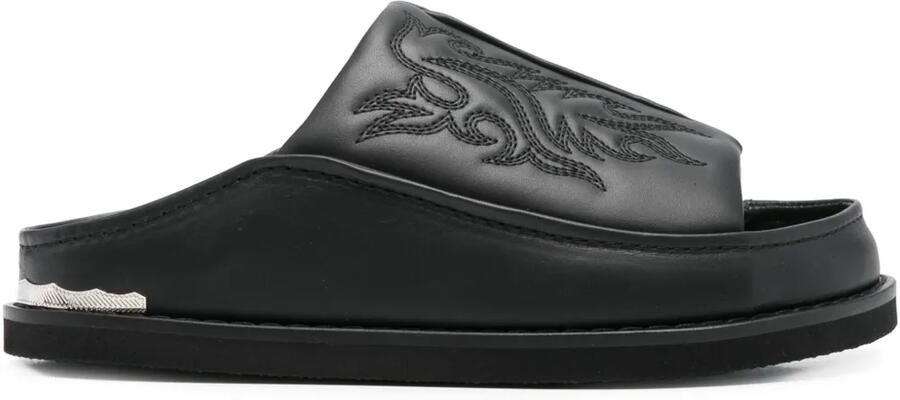 Toga Pulla Sandalen met borduurwerk Zwart