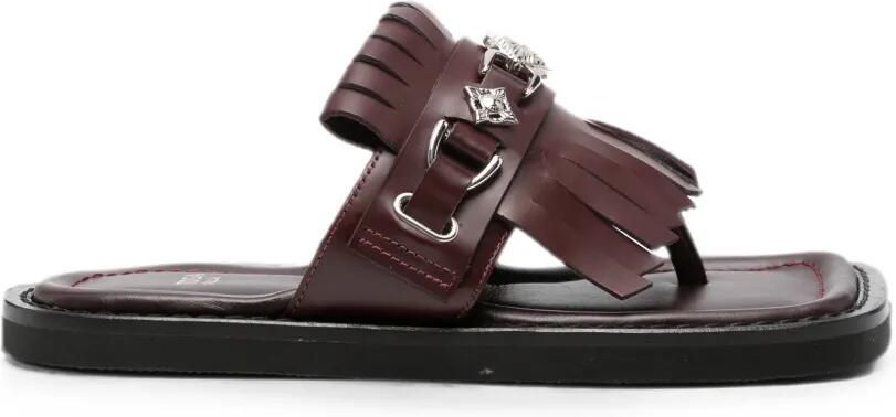 Toga Pulla Sandalen met franje detail en gesp Rood