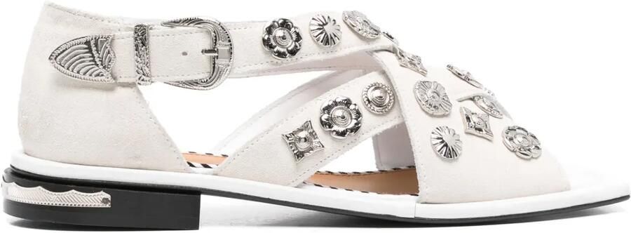 Toga Pulla Sandalen met gekruiste bandjes Wit