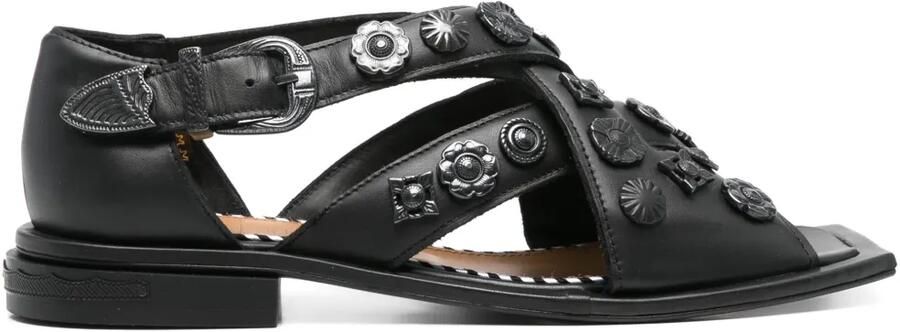 Toga Pulla Sandalen met gekruiste bandjes Zwart
