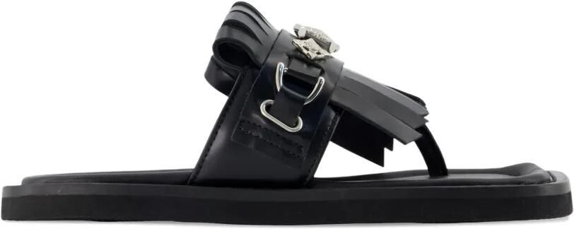 Toga Pulla Sandalen met kwastje en vierkante neus Zwart