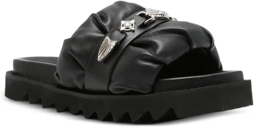 Toga Pulla Sandalen verfraaid met metaal en ruches Zwart - Foto 4