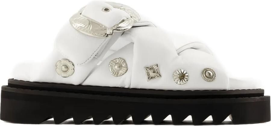 Toga Pulla Slippers met studs Wit