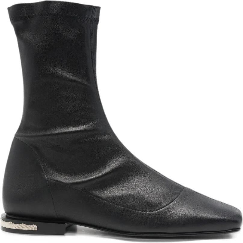 Toga Pulla stretch-leather ankle boots Zwart
