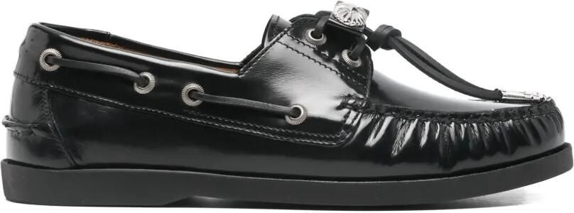 Toga Pulla Zilverkleurige bootschoenen Zwart