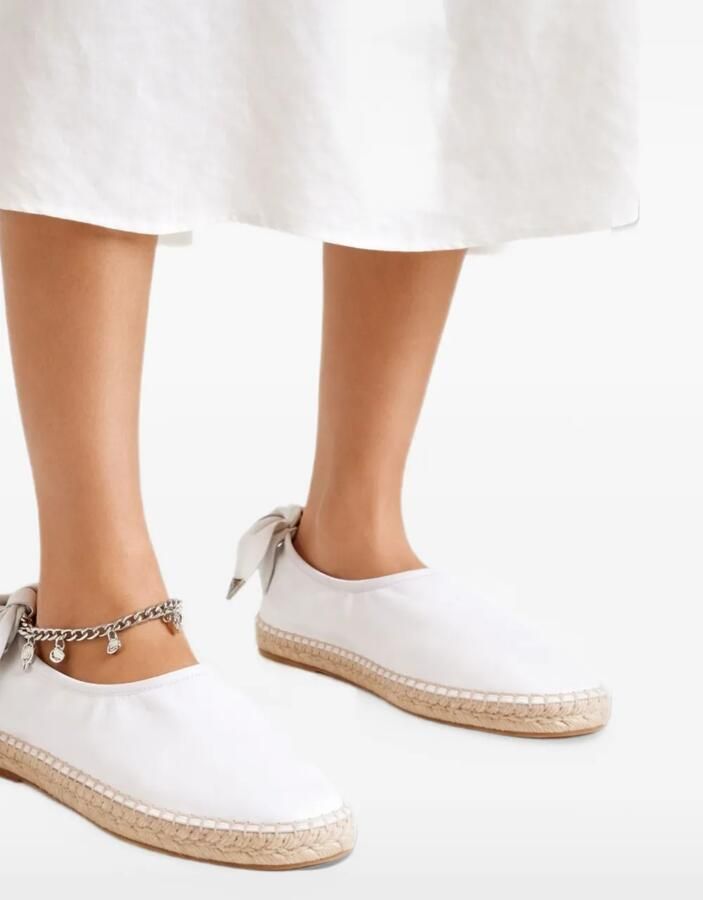 Toga chain-detail bow-embellished espadrilles Wit