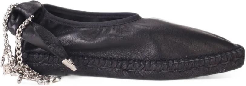 Toga chain-detail leather espadrilles Zwart - Foto 3