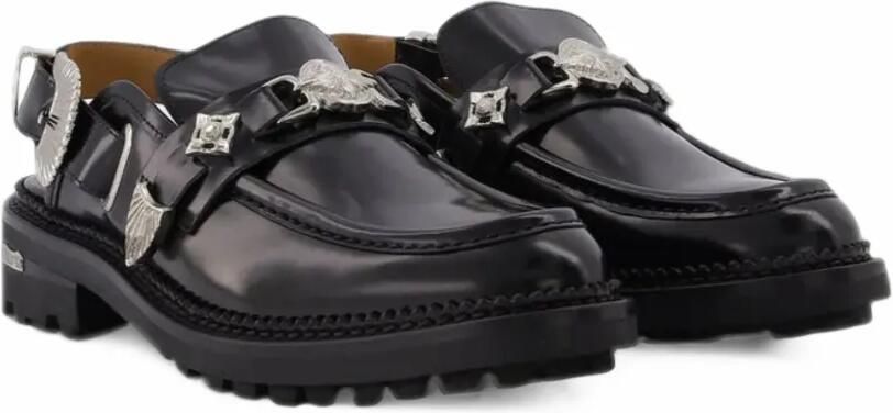 Toga hardware-strap slingback loafers Zwart - Foto 5