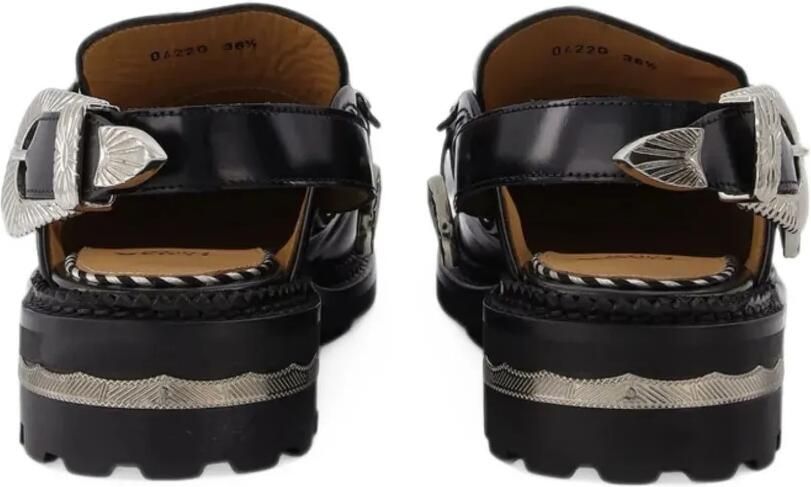 Toga hardware-strap slingback loafers Zwart - Foto 2