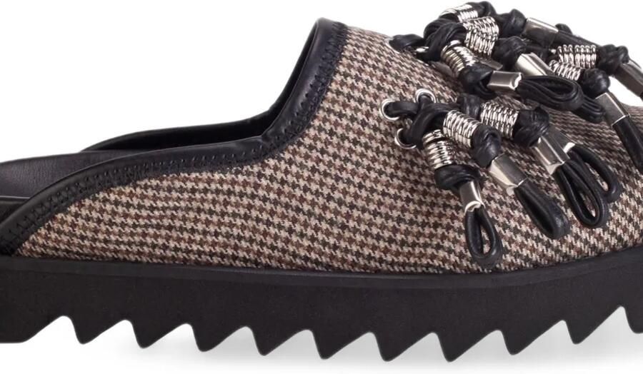 Toga Plaid Industrial tassel platform mules Beige - Foto 2