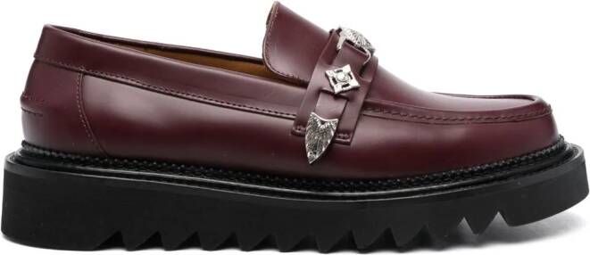 Toga Virilis Leren loafers Rood