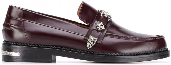 Toga Virilis Loafers met verfraaide hak Rood