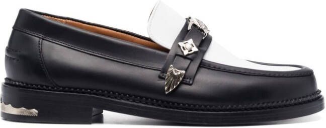 Toga Virilis Tweekleurige loafers Zwart