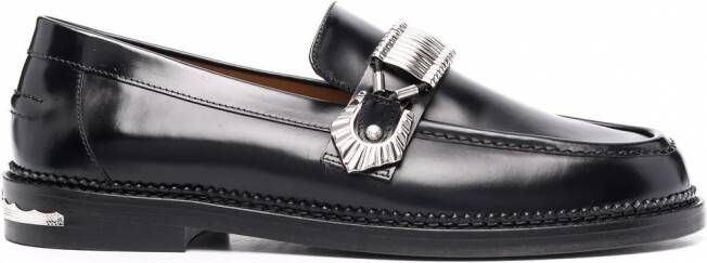 Toga Virilis Leer Slingback Leren Muiltjes in het Zwart voor heren Heren Schoenen voor voor Instappers voor Loafers 
