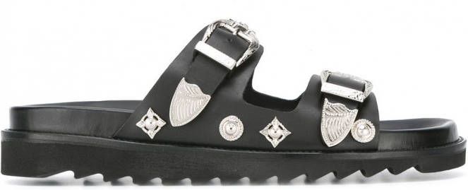 Toga Virilis studded sandals Zwart