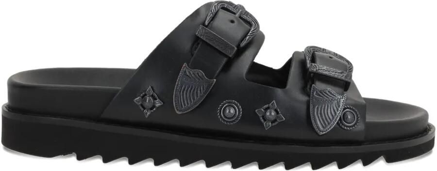 Toga Virilis buckle detail sandals Zwart