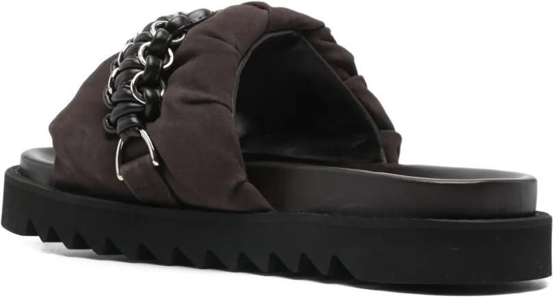 Toga Virilis Gewatteerde sandalen met kettingdetail Bruin - Foto 3