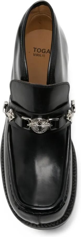 Toga Virilis Leren enkellaarzen met verfraaiing Zwart - Foto 4