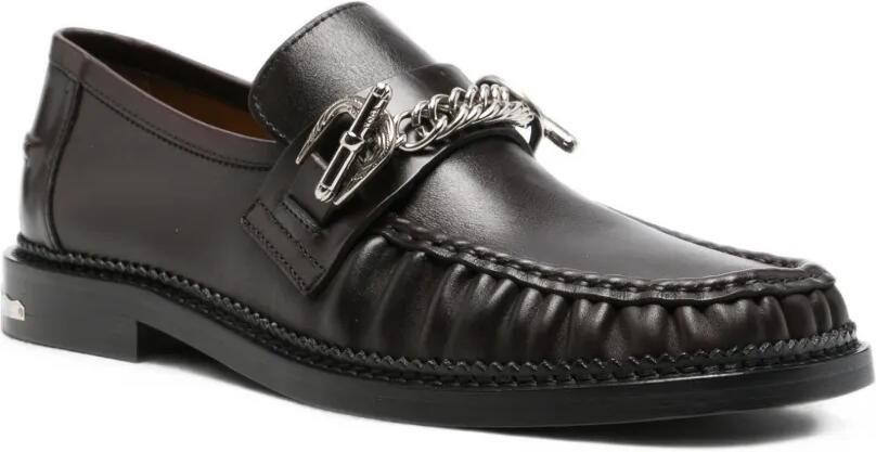 Toga Virilis Leren loafers met ketting en gesp Bruin - Foto 2