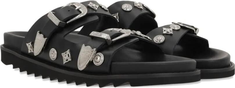 Toga Virilis Leren sandalen met studs en gespbandje Zwart - Foto 5