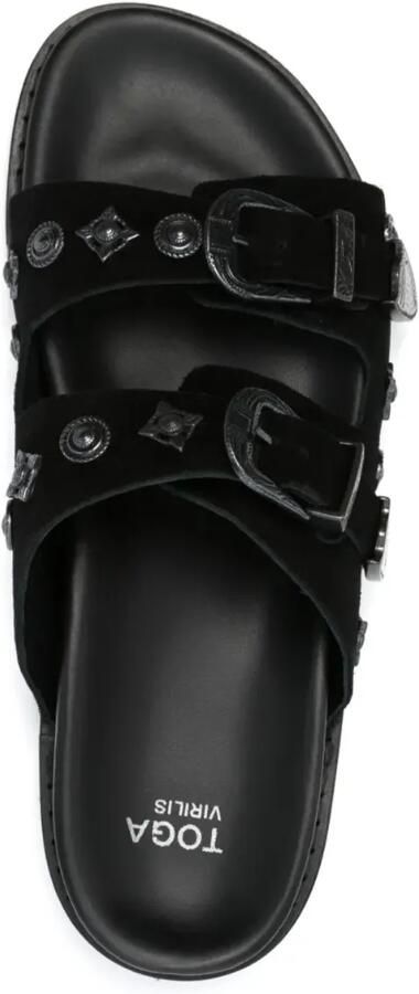Toga Virilis Sandalen met gesp Zwart
