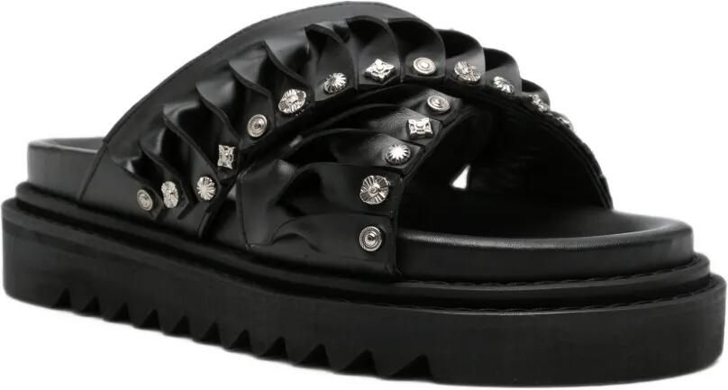 Toga Virilis Sandalen met ruches en studs Zwart - Foto 4