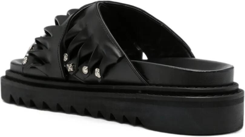 Toga Virilis Sandalen met ruches en studs Zwart - Foto 3