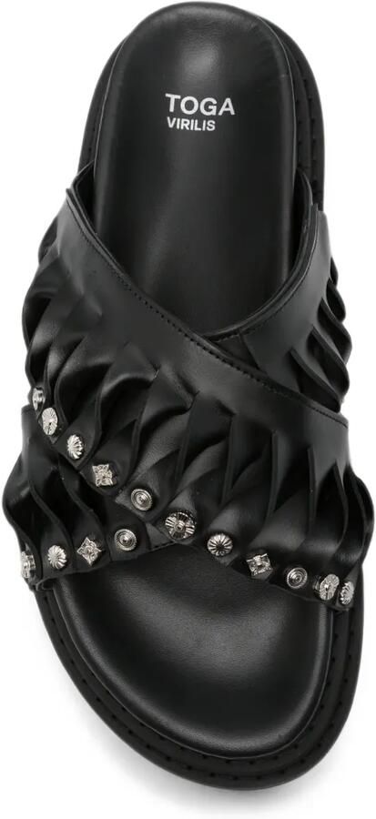 Toga Virilis Sandalen met ruches en studs Zwart - Foto 2